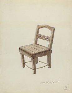 كرسي خشبي صغير ، ج. 1937. بواسطة ماجل ج