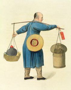 بائع الأفعى ، اللوحة 46 من "زي الصين" ، نقش جيه. دادلي ، 1800 بواسطة الرائد جورج هنري ميسون