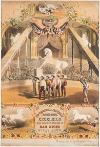 الحصان الرائع المدرب بشكل جميل Excelsior ، c.1840 (chromolitho)