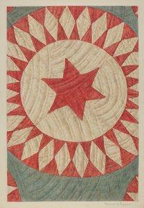Star & Ring لحاف ، c. 1938. بواسطة مانويل جي رونيان