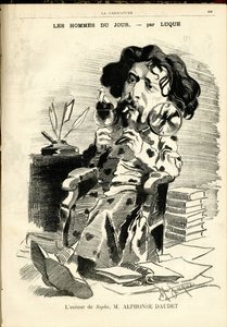 رسم توضيحي لمانويل لوكي (1854-1919) لغلاف الكاريكاتير (1880) بواسطة مانويل لوك