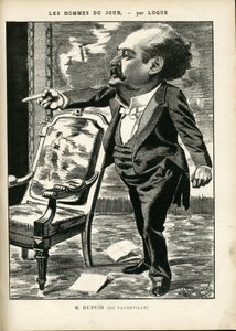 رسم توضيحي لمانويل لوكي (1854-1919) في لا كاريكاتور (1880) بواسطة مانويل لوك