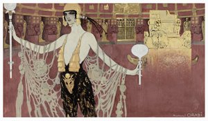 تصميم ملصق لفيلم "لاتلانتيد" للمخرج جاك فيدر بار أورازي ، مانويل (1860-1934). جواش على ورق مقاس: 65.5x115.5