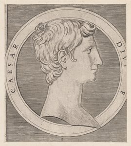 مرآة الروعة الرومانية: أوكتافيان أوغسطس ، من The Twelve Caesars ، كاليفورنيا ... ، كاليفورنيا. 1500-1534. بواسطة ماركانتونيو رايموندي