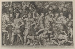 The Lion Hunt ، كاليفورنيا. 1500-1534. ، كاليفورنيا. 1500-1534. بواسطة ماركانتونيو رايموندي