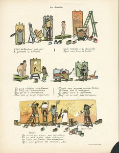 رسم توضيحي لمارسيل كابي (1865-1941) في لو سمايل ، رقم 12 ، 20/03/13 - فن الروندية - الفن ، الطليعية ، التكعيبية - الرسامون