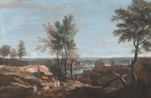مناظر رعوية واسعة ، كاليفورنيا. 1700-1730. بواسطة ماركو ريتشي
