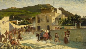 المشي إلى كابري، 1867 تقريبًا (زيت على قماش) بواسطة ماركو دي جريجوريو