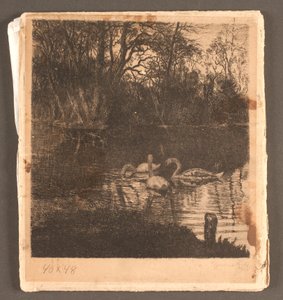 عزر مع البجع. حديقة فريدريكسبيرج بواسطة ماركوس بيش فريتز