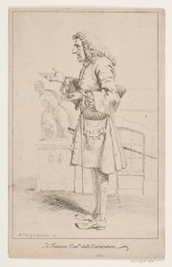 "الكهف الشهير من الرسوم الكاريكاتورية". صورة لبيير ليون غزي (1674-1755)