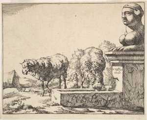 غنم من مجموعة من 16 لوحة ، 1664. بواسطة ماركوس دي باي