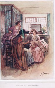 يروي الغجري ثروتهم ، التوضيح من "نائب ويكفيلد" بقلم أوليفر غولدسميث ، ج .1910 بواسطة مارجريت جيمسون