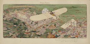 وصول طائرة Bleriot أحادية السطح من Beaumont إلى روما لتفوز بسباق باريس-روما الجوي بواسطة مارغريت (fl.1909-14) مونتو