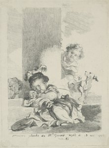 الطفل والقط 1778 بواسطة مارجريت جيرارد