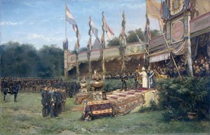 عرض صليب لومبوك من قبل الملكة فيلهلمينا على Malieveld في لاهاي ، 6 يوليو 1895 بواسطة ماري تن كيت
