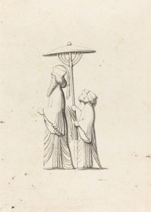 النحت في برسيبوليس ، من Le Bruyn's Travels
