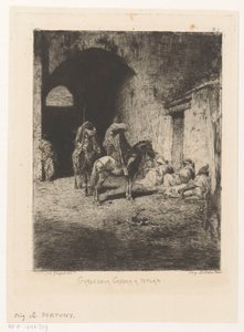 Bewakers van de kasba te تطوان Casbaha Tetuan Guard (العنوان على الكائن) بواسطة ماريانو خوسيه ماريا برناردو فورتوني إي كاربو
