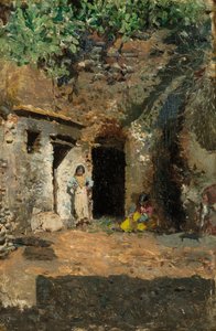 كهوف الغجر ، غرناطة ، ج. 1871. بواسطة ماريانو خوسيه ماريا برناردو فورتوني إي كاربو
