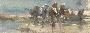 المور على ظهور الخيل ، كاليفورنيا. 1854-1874. بواسطة ماريانو خوسيه ماريا برناردو فورتوني إي كاربو