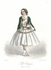 راقصة الباليه الإيطالية كارولينا روساتي في باليه أدولف آدم Le Corsaire في أوبرا باريس