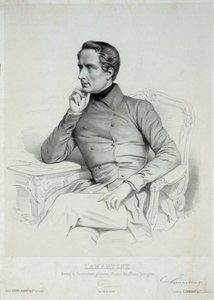 صورة لألفونس دي لامارتين 1790-1869. بواسطة ماري الكسندر منوت ألوف