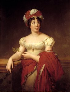 صورة لجيرمين نيكر ، بارونة Stael Holstein تدعى Madame de Stael (1766-1817) ، روائية وكاتبة مقالات سويسرية. لوحة ماري إليونور جودفرويد (1778-1849) بواسطة ماري إليونور جودفرويد