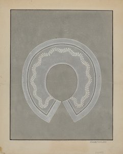 طوق كتان مطرز ، c. 1936. بواسطة ماري فامولارو