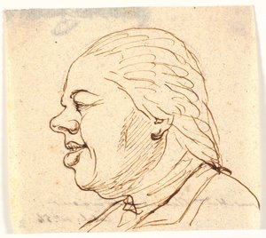 صورة الرجال. الملف الشخصي على اليسار. كاريكاتير