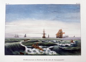 طوف قبالة ساحل كورومانديل ، الهند ، 1828.