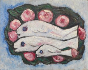 مأدبة في صمت ، 1935-1936 (زيت على لوح قماش) بواسطة مارسدن هارتلي