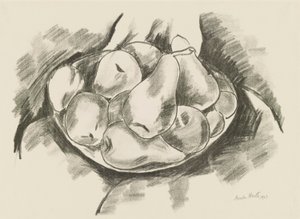صحن من التفاح والكمثرى بواسطة Marsden Hartley