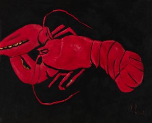 جراد البحر على خلفية سوداء ، 1940-1941.