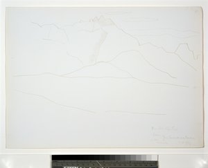 المناظر الطبيعية الجبلية مع الغيوم