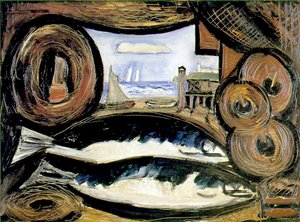 The Fish House ، نيو إنجلاند ، 1934 بواسطة مارسدن هارتلي