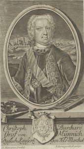 صورة للكونت بوركهارد كريستوف فون مونيش 1683-1767 ، 1730.
