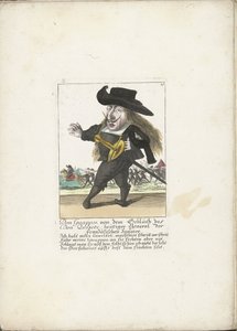 دي سبانيش دويرج دون جابوس ، حوالي 1710 دون جوابوس ، من دم دون كيشوت ، الجنرال الحالي للإسبان الفرنسيين (العنوان على الجسم) Il Callotto resurcitato أو خزانة صغيرة مفروشة حديثًا (عنوان السلسلة) بواسطة مارتن إنجلبرخت (منسوب إلى)