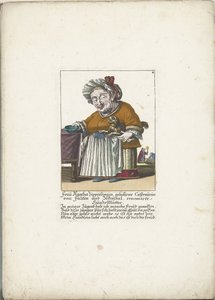 De dwerg السيدة Agatha Zipperlingin التقت مع hondje ، حوالي 1710 السيدة Agatha Zipperlingin ، ولدت Castaunin von Falten und Zeckerthal ، أم كلاب مشهورة (العنوان على الكائن) Il Callotto resurcitato أو خزانة Zwerchen المفروشة حديثًا (عنوان السلسلة) بواسطة مارتن إنجلبرخت (منسوب إلى)