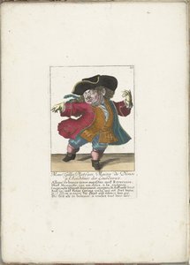 القزم جيل بلاتفيز بصفته أستاذًا للرقص الفرنسي ، كاليفورنيا. 1710 المونسنيور. جيل بلاتفو ، ماجستير في الرقص في أكاديمية دي لوردو (العنوان على الكائن) Il Callotto resurcitato أو خزانة Zwerchen المعينة حديثًا (عنوان السلسلة)