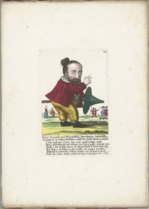 De dwerg Hans Sausakh von Wurstelfeld ، حوالي 1710 Hans Sausakh von Wurstelfeld ، المهندس المعماري ذو الفتحات المسننة الشهير والأستاذ في مرتفع Baurn-Schuhl (العنوان على الكائن) Il Callotto resurcitato أو خزانة صغيرة مفروشة حديثًا (عنوان السلسلة)
