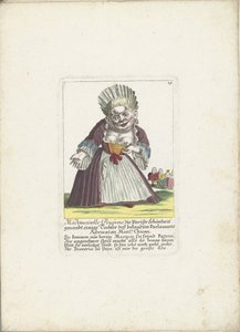 De dwerg Mademoiselle Poupon ، المعروفة بالجمال الباريسي ، حوالي 1710 Mademoiselle Poupone ، الجميلة الباريسية ، إحدى بنات المحامي البرلماني المعروف السيد. Chican (العنوان على الكائن) Il Callotto resurcitato أو المقصورة المركزية المعاد تأثيثها بواسطة مارتن إنجلبرخت (منسوب إلى)