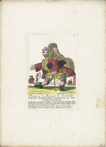 القزم السيد لو ماركيز دي سوتريل ، كاليفورنيا. 1710 Monsieur le Marquis de Sauterelle ، Obrister Hüschrecken Comissarius ، في إعلان der Liebes (العنوان على الكائن) Il Callotto resurcitato oder Neu einrichtes Zwerchen Cabinet (عنوان السلسلة)