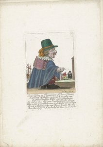 De dwerg Piters Kahlmüß Wisseller مثل walvisvaarder ، حوالي 1710 Den Noble en Vornaemen Heer Piters Kahlmüß Wisseller ، en groot Canzeler van de Groenlandische Walfis developerenzien (العنوان على الكائن) Il Callotto resurcitato أو Zwerchen C المفروش حديثًا بواسطة مارتن إنجلبرخت (منسوب إلى)
