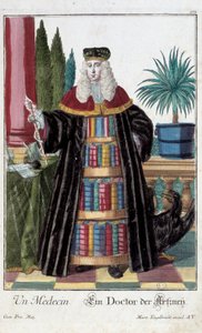 متير: طبيب. نقش لمارتن إنجلبريخت (1684-1756) ، في "" التجمع الجديد للمانوفريز habilles "" القرن الثامن عشر ، ألمانيا. باريس ، الفنون الزخرفية بواسطة مارتن إنجلبرخت