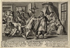 Pandurs يزورون اليهود ، حوالي 1756 بواسطة مارتن إنجلبرخت