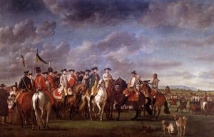 إمبراطور النمسا جوزيف الثاني (1741-1790) في معسكر مينكيندورف بالقرب من بادن عام 1788 رسم لمارتن كوادال (1736-1808) 1788 فيينا. متحف Kunsthistorische