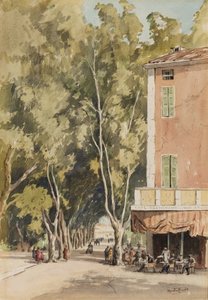 طريق من الأشجار الطائرة ، فايسون ، فوكلوز ، أكتوبر 1933 (حبر وألوان مائية على ورق) بواسطة مارتن هاردي