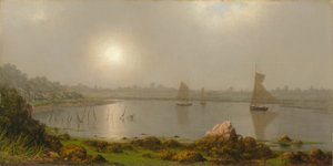 يورك هاربور ، ساحل مين 1877. بواسطة مارتن جونسون هيد