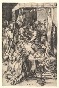 وفاة العذراء ، كاليفورنيا. 1435-1491. بواسطة مارتن شونجاور