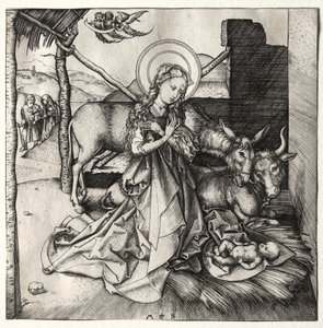 حياة المسيح: الميلاد ، ج. 1480-1490. بواسطة مارتن شونجاور