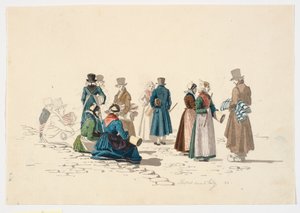 مشهد من الساحة في ثيستد بواسطة Martinus Rørbye